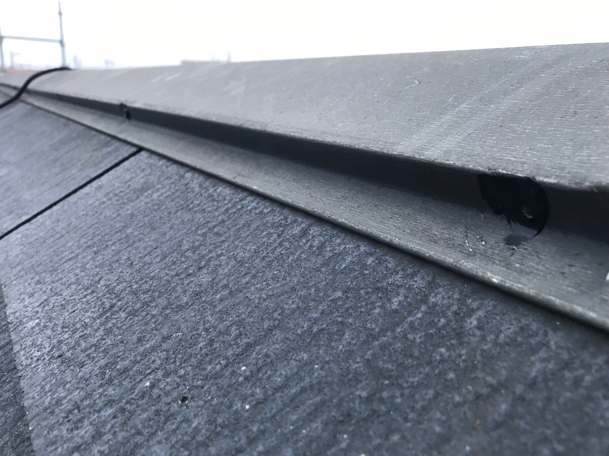 屋根峰板金釘の補修